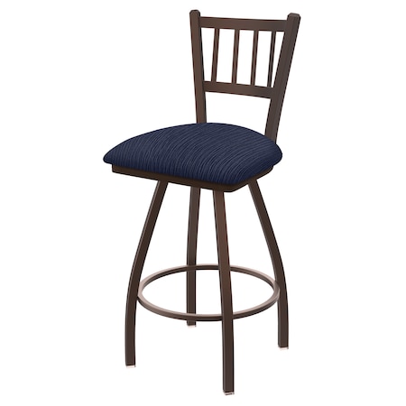 Holland Bar Stool Co 30" Swivel Bar Stool, Brnz Finish, Graph Anchor Seat X810